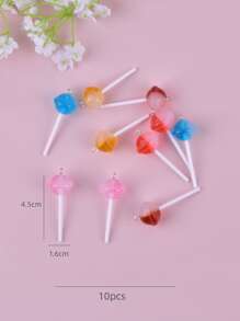 10 cái / bộ Mặt dây chuyền DIY Lollipop bằng nhựa - Nhiều màu - Xem 3