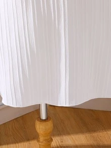 Chicas Vestido con cinturón con bordado floral ribete con fruncido - Blanco - Ver 7