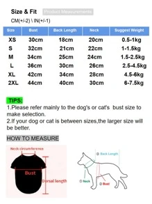 1 Áo thun họa tiết chữ cái cho thú cưng, Áo dệt kim cổ chữ V - màu đen - Xem 6