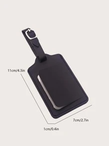 1 pieza Etiqueta del equipaje con diseño de hebilla - Negro - Ver 3