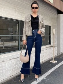 DAZY Feste drapierte Kragen Trägertop Ausgeh-Oberteile für Frauen - Schwarz - Übersicht 11