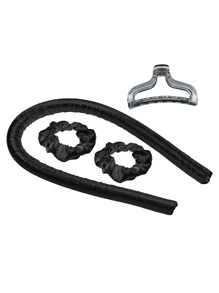 4入組女士素色休閒髮飾套裝