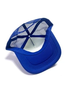 Letter Graphic Trucker Hat - Blue - View 2