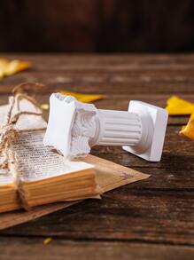 1pc Đồ trang trí bằng Polyresin, Thiết kế cột La Mã Đồ trang trí thủ công cho bàn Quà tặng tốt nhất - trắng - Xem 3