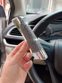 Cubierta de freno de mano de coche con diseño de diamante de imitación - Blanco - Ver 5