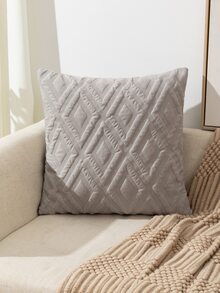 1入組套幾何提花靠墊套家居布藝裝飾抱枕套 - 淺灰色 - 查看 3