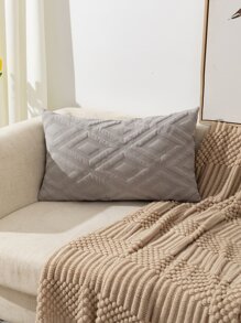 1入組套幾何提花靠墊套家居布藝裝飾抱枕套 - 淺灰色 - 查看 6