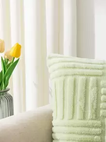 Vỏ Đệm Màu Xanh Lá Cây, Vải Trang Trí Vỏ Gối Cho Gia Đình - Màu xanh chanh - Xem 3