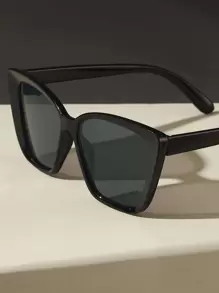 1pc Plastic Cat Eye Women Fashion Glasses For Tropical Beach Vacay Outdoor Travel Shopping Beach Party Accessories For Summer Beach Vacation,Outdoor,Travel Shades Casual Style Cat Eye Frame For Going Out Outfit,Back To School