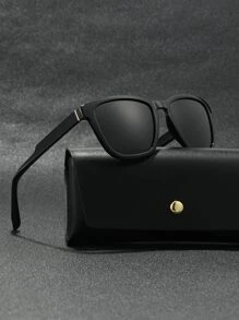 POLASUP 1 Kính râm thời trang cổ điển tròng kính phân cực dành cho nam (kèm hộp đựng kính, khăn lau, dây đeo) Thích hợp khi lái xe, nghỉ dưỡng, phong cách Boho, dạo phố, kỳ nghỉ, ngoài trời, bãi biển, đi làm, cổ điển, du lịch. Kính mắt trang trí thời trang dành cho cả nam và nữ, mọi mùa. - màu đen - Xem 2