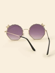 兒童蝴蝶結金屬框太陽眼鏡