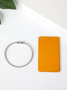 Etiqueta del equipaje avión con estampado - Amarillo - Ver 2