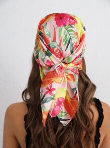 SHEIN VCAY Flower Print Bandana Boho Perfect Gift For Friends For Daily Use - Multicolor - View 5