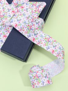 1 rollo Cinta de filamento poliéster regalo fresco con estampado floral para fiesta - Multicolor - Ver 4