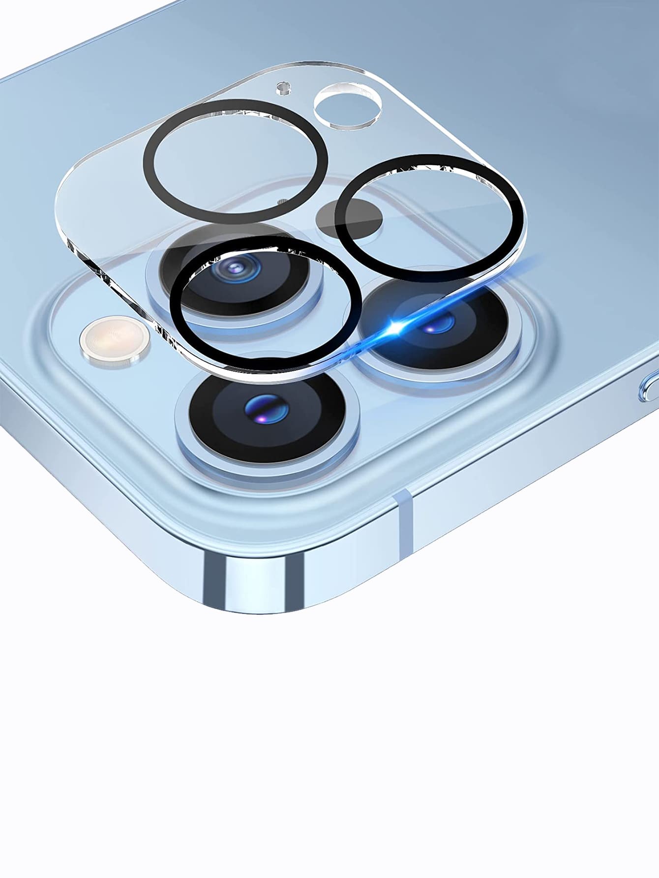 Protector de lentes para teléfono transparente - transparente - Ver 1