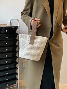 Bolsa de mimbre minimalista - Multicolor - Ver 6