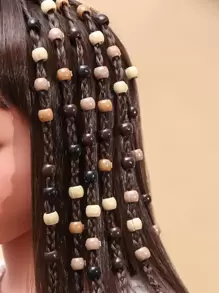 50颗少女纯色发珠 - 咖啡棕 - 查看 1