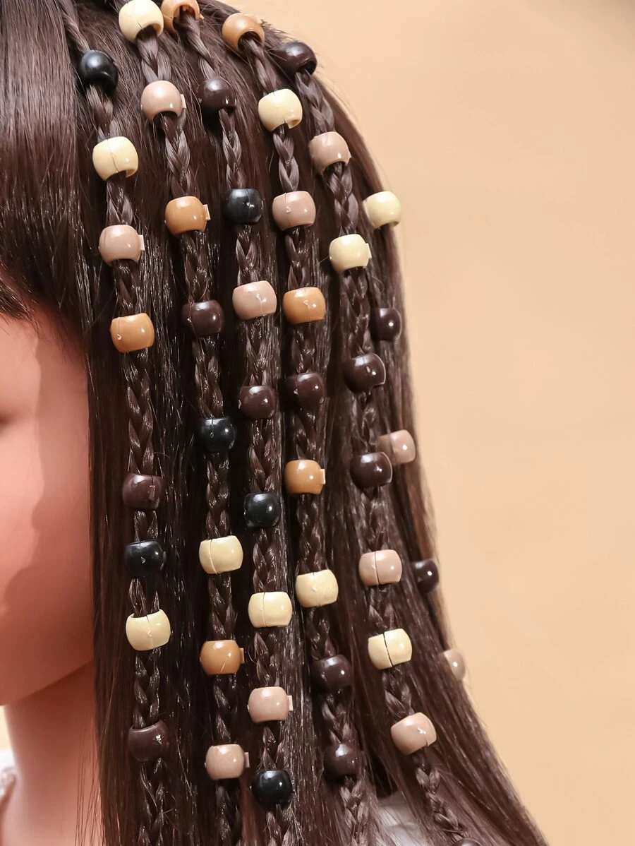 50颗少女纯色发珠 - 咖啡棕 - 查看 1