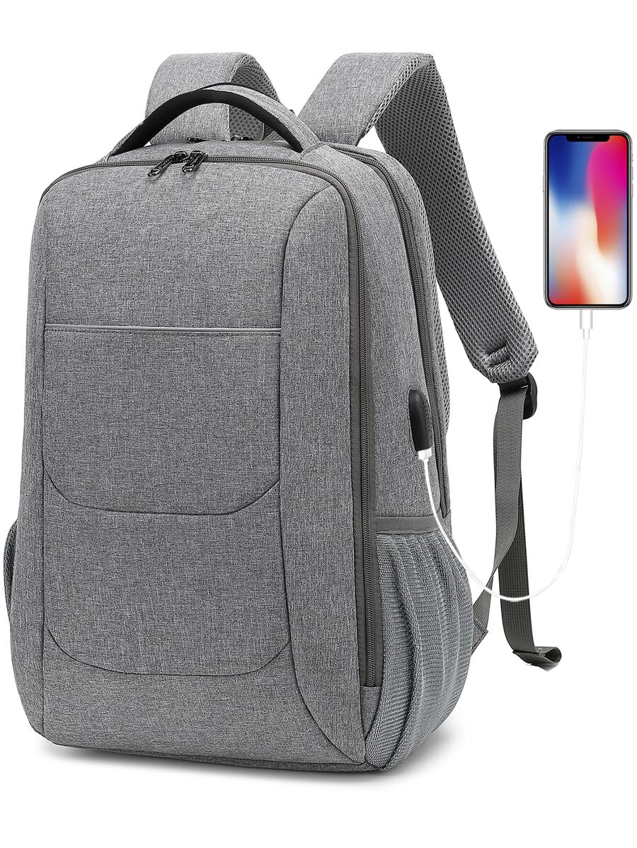 coolbell Men Minimalist Travel Backpack - Grey - View 1