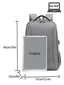 coolbell Men Minimalist Travel Backpack - Grey - View 3