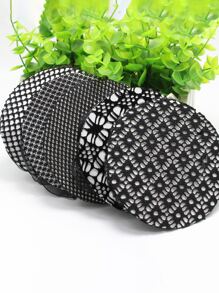 5个装纯色发髻网，休闲情人节礼物，发饰，马尾辫，发圈，发绳，发绳，马尾辫发圈，发圈，头饰 - 黑色 - 查看 1