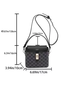 Saco Balde De Trava De Torção Gráfica De Letras De Polca-dots De Luxo Silencioso, Para Mulheres, Novatos E Trabalhadores De Colarinho Branco, Para Senhora, Para Feminino, Para Presentes De Professores Com Decoração De Metal Para comutação/trabalho/escritório, Para Festas/férias/férias
