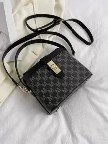 Saco Balde De Trava De Torção Gráfica De Letras De Polca-dots De Luxo Silencioso, Para Mulheres, Novatos E Trabalhadores De Colarinho Branco, Para Senhora, Para Feminino, Para Presentes De Professores Com Decoração De Metal Para comutação/trabalho/escritório, Para Festas/férias/férias