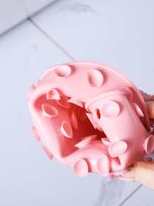 1 pieza Cepillo de limpieza antideslizante multifuncional de silicona limpieza minimalista rosado ventosa para cuarto de baño - Rosa - Ver 3