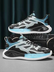 男士繫帶撞色運動戶外織物運動鞋 - 彩色 - 查看 1