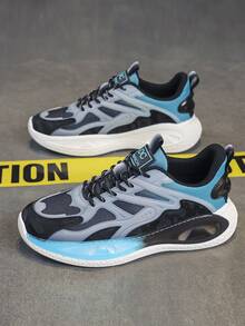 男士繫帶撞色運動戶外織物運動鞋 - 彩色 - 查看 2