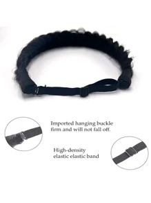 髮箍設計中等合成髮辮 - 黑色 - 查看 5