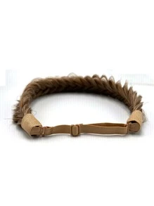Woven Synthetic Hair Braid Headband - Coffee Brown - View 4