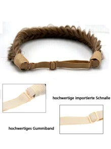 Woven Synthetic Hair Braid Headband - Coffee Brown - View 6