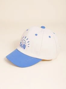 1pc Baby Letter Embroidered Baseball Cap - Blue and White - View 2