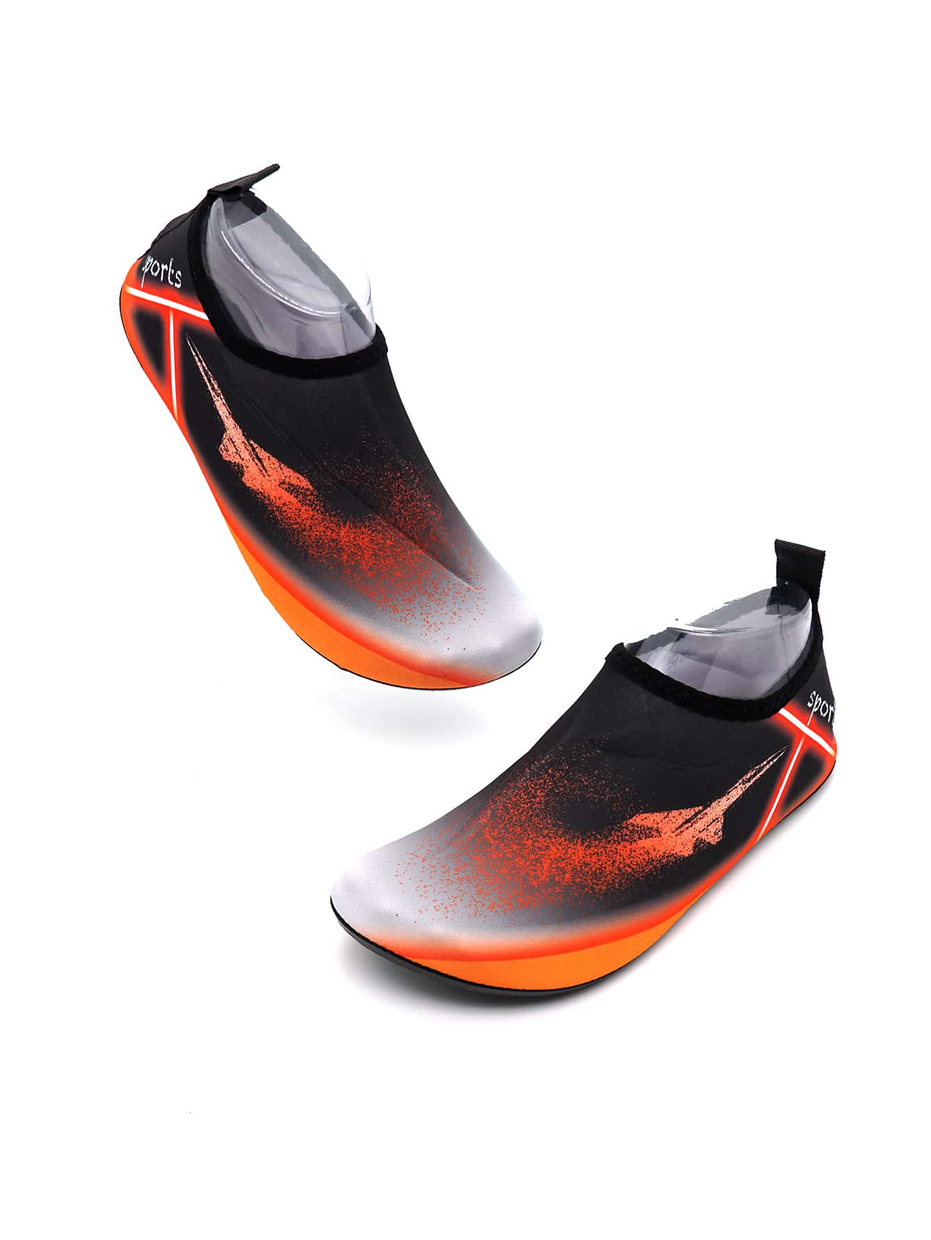 Men Color Block Water Shoes, Sporty Outdoor Polyester Aqua Socks - Multicolor - View 1