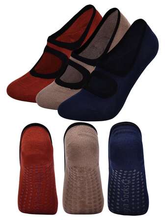 3pairs Non-slip Yoga Socks