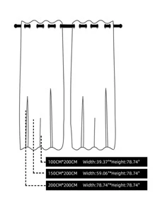Rèm vải Sheer họa tiết hoa, Rèm Polyester hiện đại lọc ánh sáng riêng tư cho gia đình - Nhiều màu - Xem 5