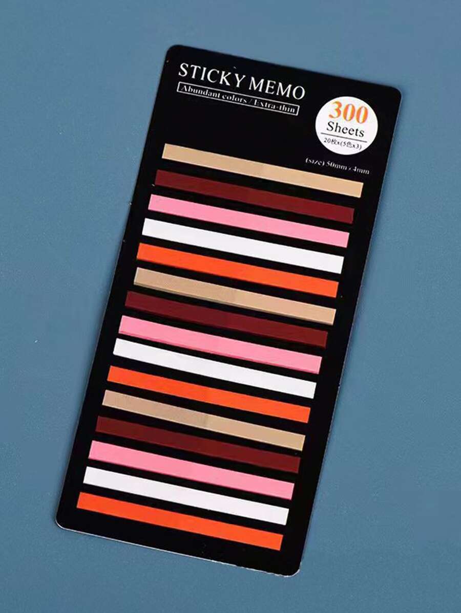 1pc Mixed Color Index Sticky Note - Orange - View 1