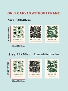 3 Cái/bộ Họa Tiết Hoa & Khẩu Hiệu Có Khung Tranh, Bức Tranh Nghệ Thuật Treo Tường Sợi Hóa Học Cho Trang Trí Tường Nhà - Nhiều màu - Xem 3