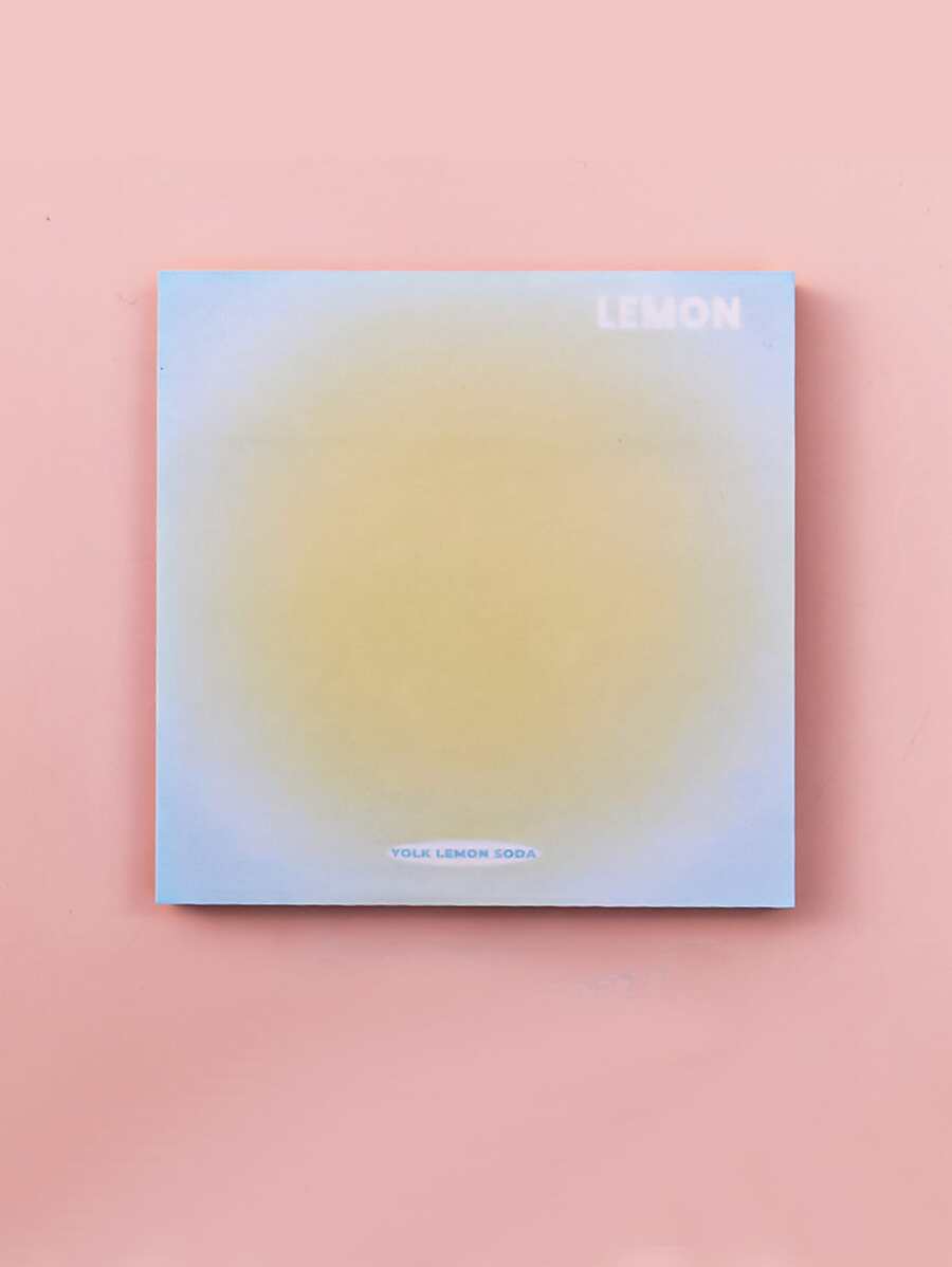 1 pieza Nota adhesiva con estampado de letra - Púrpura malva - Ver 1