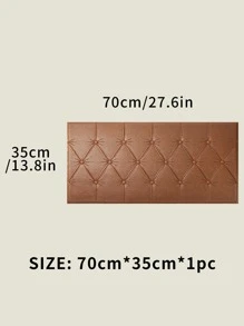 1 件 3D 超厚软泡沫塑料墙贴，简约纯色设计，适用于床头、房间和客厅装饰，易于粘贴，自由组合，非常适合房间装修 - 棕色 - 查看 8