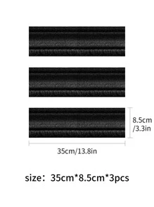 1 pieza 3d Zócalo adhesivo - Negro - Ver 8