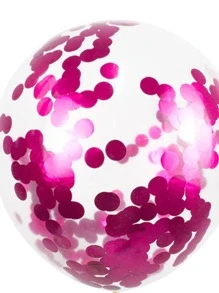 11 cái Sequin Balloon Set - Màu Hồng Tươi - Xem 2