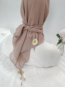 Pañuelo con diseño de flor - Rosa - Ver 1