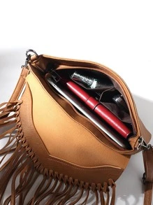 Túi vuông có nắp trang trí viền CEZIRA - màu nâu - Xem 9