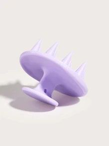 1 件硅胶沐浴/淋浴/洗发按摩刷，紫色发刷梳，返校，旅行度假必需品，女士发饰，刷子，发刷，边刷，刷头发，发梳，梳头发，顺发刷，球刷，迷你发刷，发刷套装，木梳