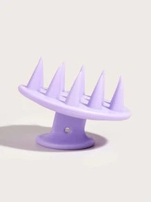 1 件硅胶沐浴/淋浴/洗发按摩刷，紫色发刷梳，返校，旅行度假必需品，女士发饰，刷子，发刷，边刷，刷头发，发梳，梳头发，顺发刷，球刷，迷你发刷，发刷套装，木梳