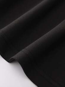 Manfinity Campus Court Men Letter Graphic Striped Trim Basketball Jersey - Black - View 3