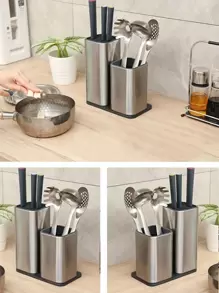 1入組不銹鋼刀架經典廚房刀架工具 - 銀色 - 查看 6