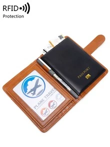 MIYIN Ví đựng hộ chiếu đa năng, ví du lịch mỏng, chống RFID, bao đựng thẻ, bảo vệ hộ chiếu, vật dụng thiết yếu khi đi du lịch có khe cắm thẻ tín dụng dành cho nam/nữ - màu nâu - Xem 4